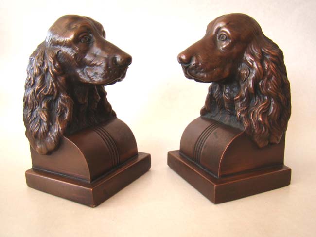 A charming pair of Cocker Spaniel bookends by Jennings Brothers circa 1930 — image 2